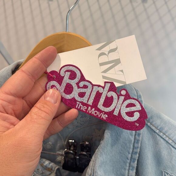 Zara x Barbie Men’s Light Denim Embroidered Western Snap Button Shirt Large NWT - Picture 14 of 15